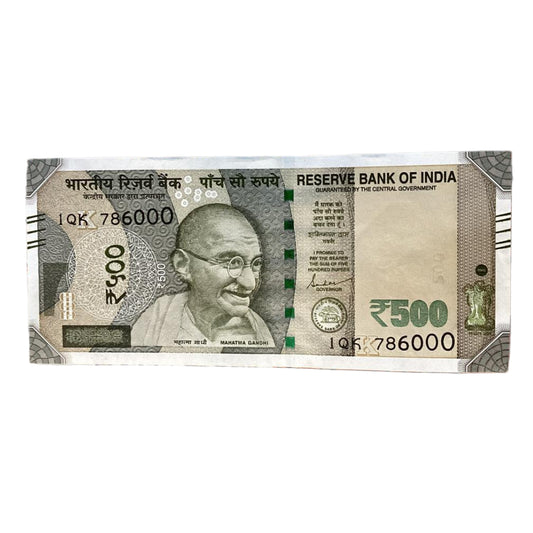 Rs 500 note 786000 holy bismillah number governor shaktikant das rare collectible - Collection Bazzar