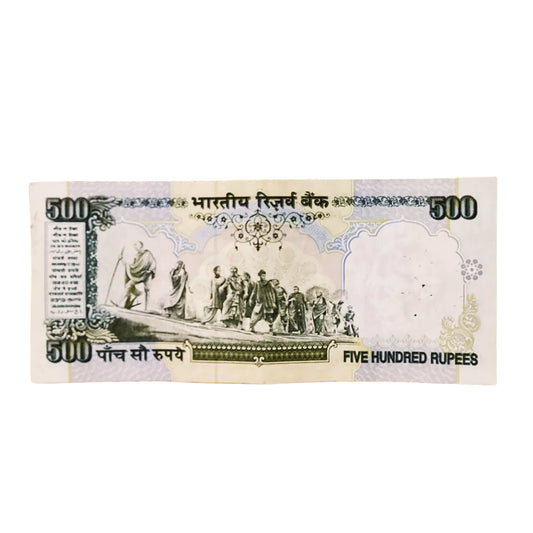 Rs 500 note silver thread 777376 governor bimal jalan rare collectible - Collection Bazzar