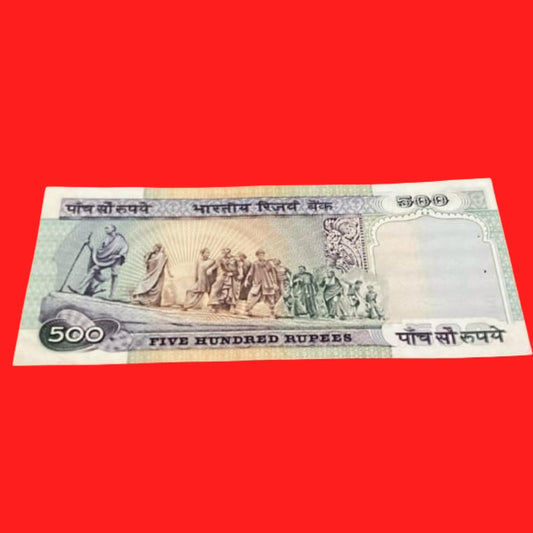 Rs 500 old 583723 back side gandhiji dandi march governor S vaikatraman - Collection Bazzar