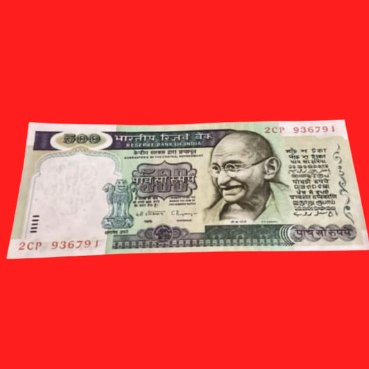 Rs 500 old 936791 back side gandhiji dandi march governor C rangrajan - Collection Bazzar