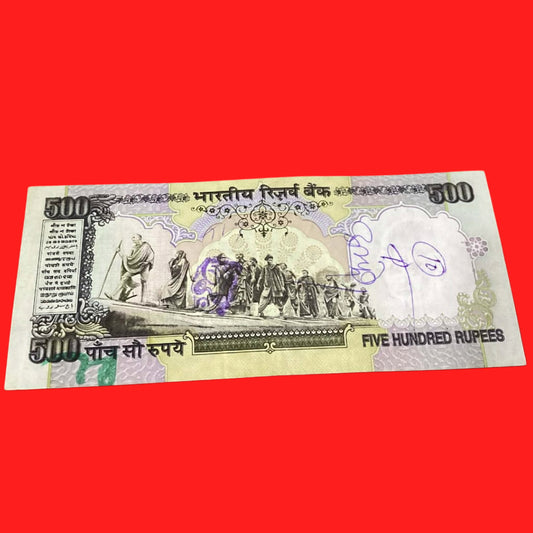Rs 500 old issue note silver thread 015900 governor Bimal jalan - Collection Bazzar