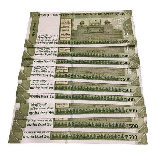 Rs 500 same prefix 4VE set 786001-786010 holy bismillah number governor shaktikant das rare collectible - Collection Bazzar