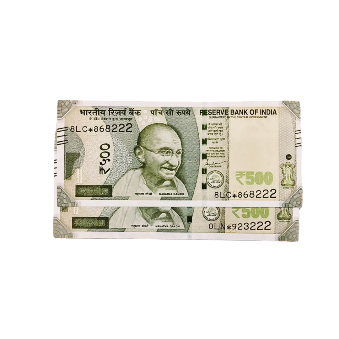 Rs 500 star note ending 222 rare collectible each note - Collection Bazzar