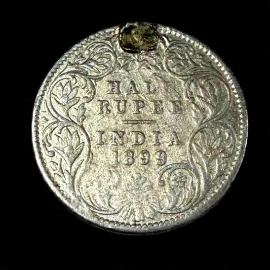 Half Rupee Silver Coin 1899 British India - Victoria Empress as per image - Collection Bazzar