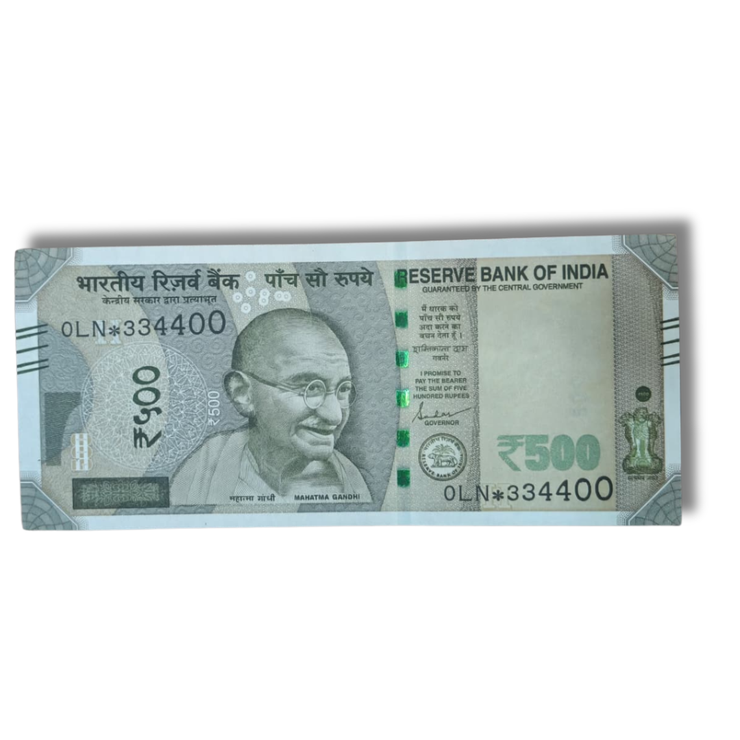 Rs. 500 Note – Fancy Serial 334400 | Rare Collectible