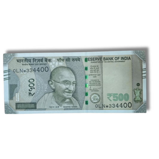 Rs. 500 Note – Fancy Serial 334400 | Rare Collectible