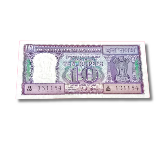 Rs 10 Old Diamond Issue Lk Jha Sign Birthday And Anniversary Number  131154
