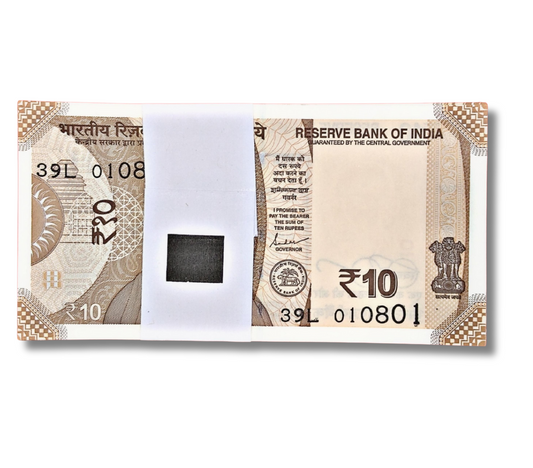 ₹10 Birthday / Anniversary Note Packet – Prefix 39L Serial 010801 | 1 August 2001