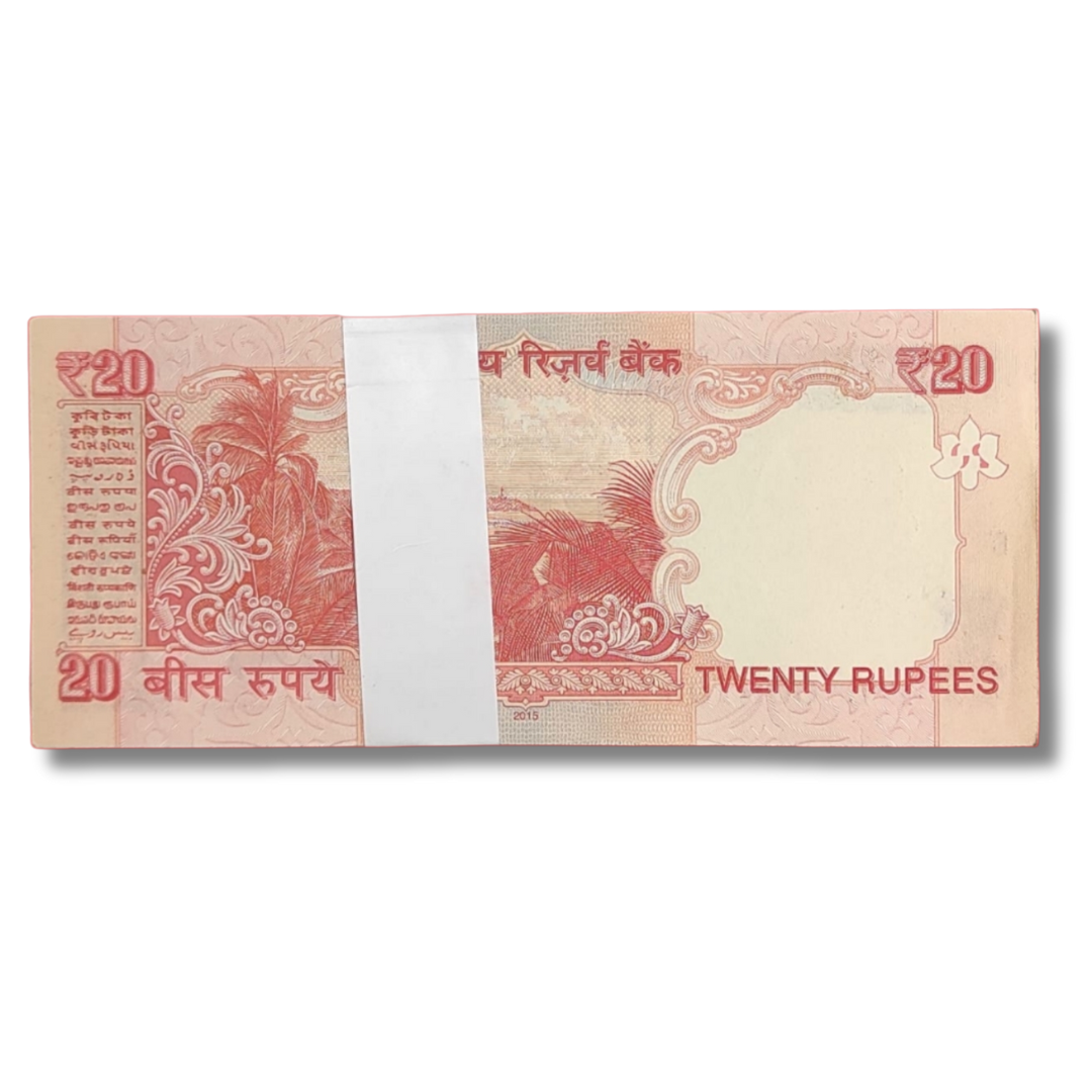 Rs 20 Old Note Packet – Prefix 47L R Insert | Serial 000001–000100
