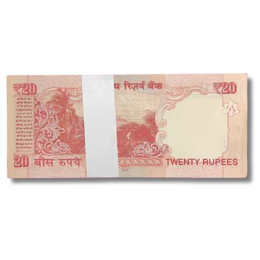Rs 20 Old Note Packet – Prefix 47L R Insert | Serial 000001–000100