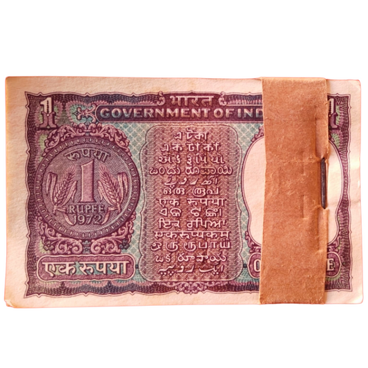 Rs 1 Big Coin Packet – I.G. Patel Signature | 100 UNC Notes | Rare Serial Packet