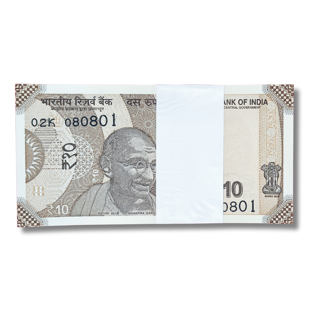 Rs 10 birthday serial packet 080801 august 8 with 080808 tripling  unc  condition