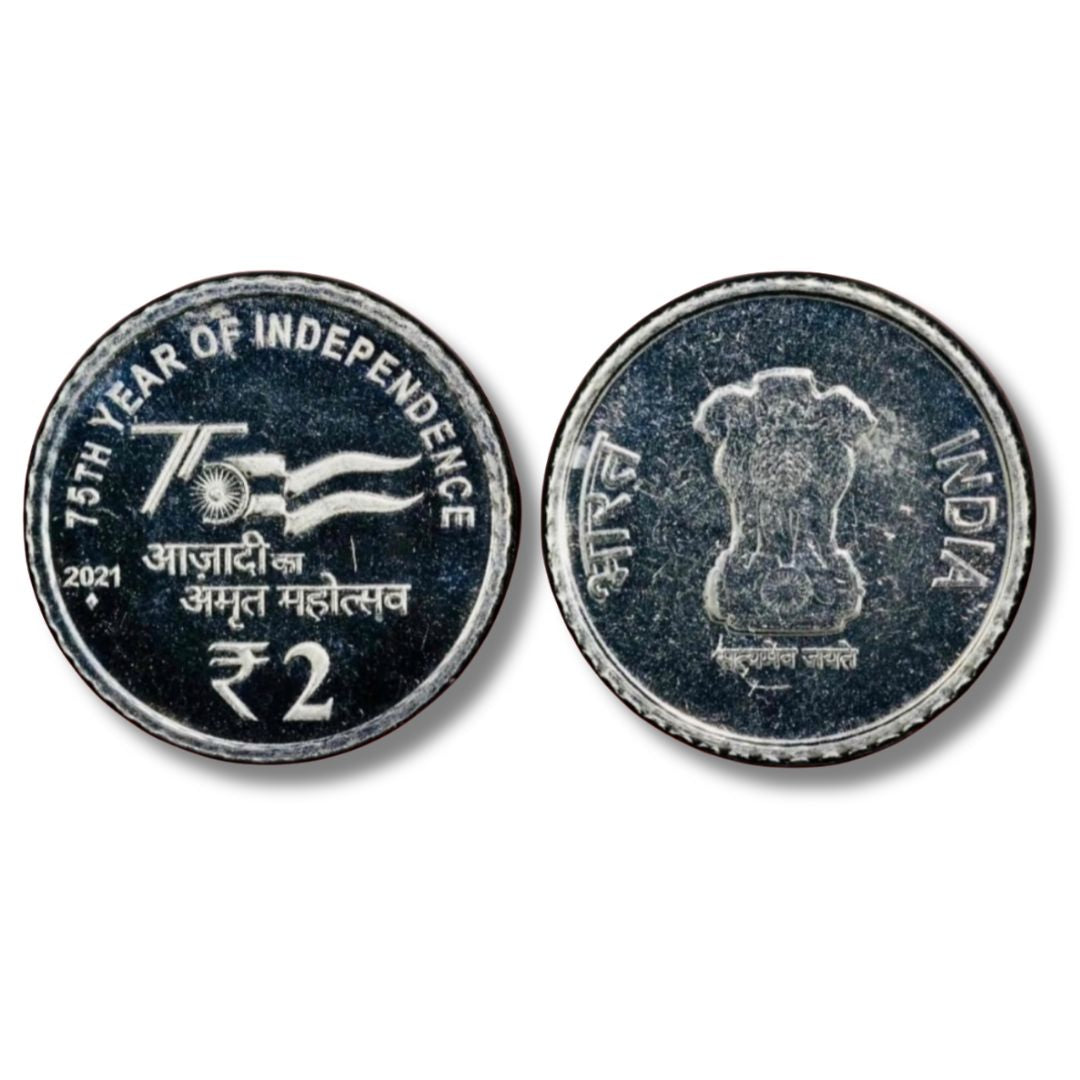 Rs 2 Rare 2021 Years Azadi Ka Amrit Mahotsav UNC Condition