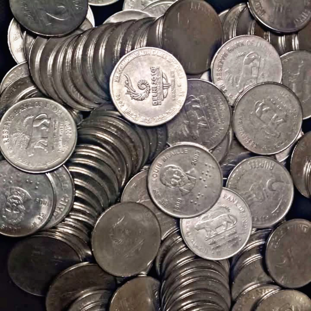 Rs2, S.S Commemorative Mix, 100 Pcs Of Coins Strainles Stee Big Coin Size Shiping Free
