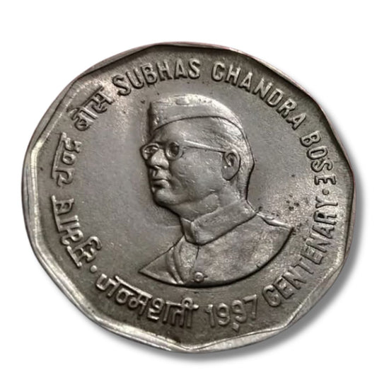 Rs 2 subas chandra bose 1997 century coin excellent condition