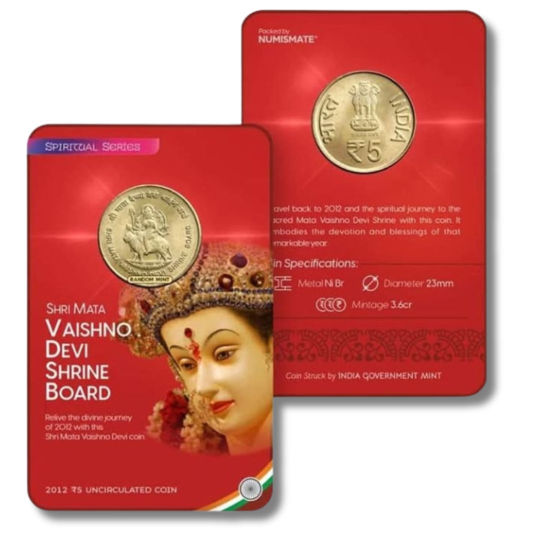 Rs 5 Mata Vaishno Devi Shrine Board Excellent Condition