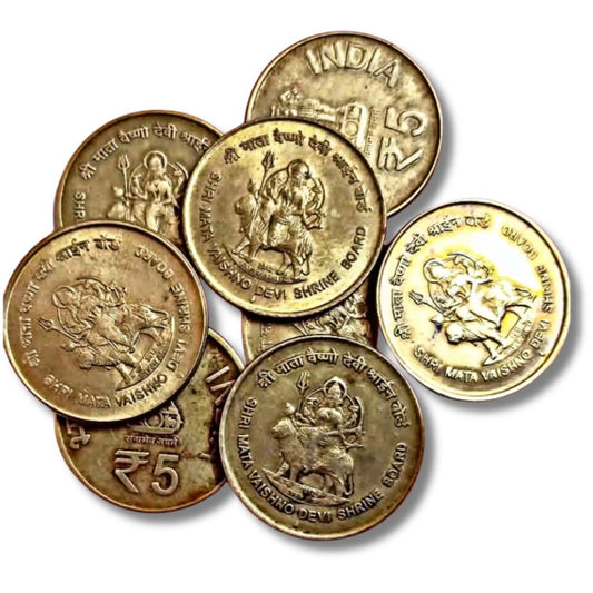 Rs 5 Mata Vaishno Devi Coin Lot Excellent Condition