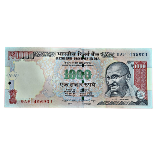 Rs 1000 Old Denomination Serial Packet – 100 Notes | Governor Raghuram Rajan | Extremely Rare | Excellent Condition