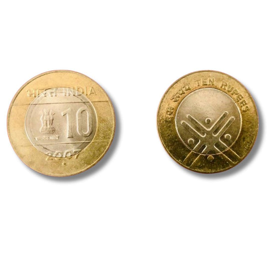 Rs 10 Cross Coin Republic Of India Year 2007 Extremely Rare Excellent Condition