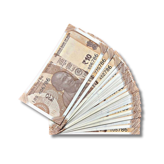 Rs 10 Note Packet – Ending 786 Bismillah Number | 100 GEM UNC Notes