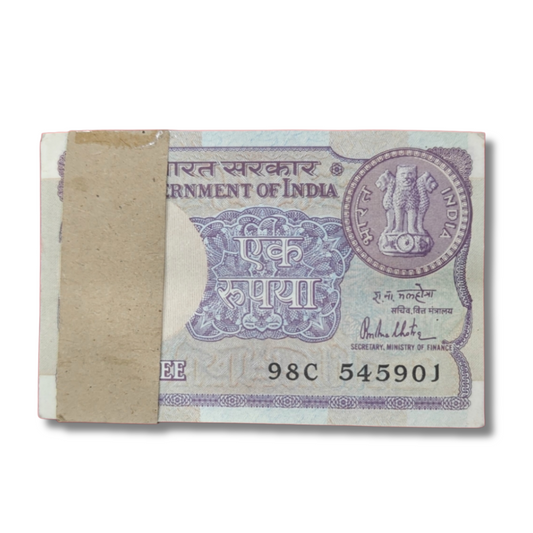 Rs 1 Big Coin Note Packet – 98C Prefix | 916 Hallmark Number | UNC