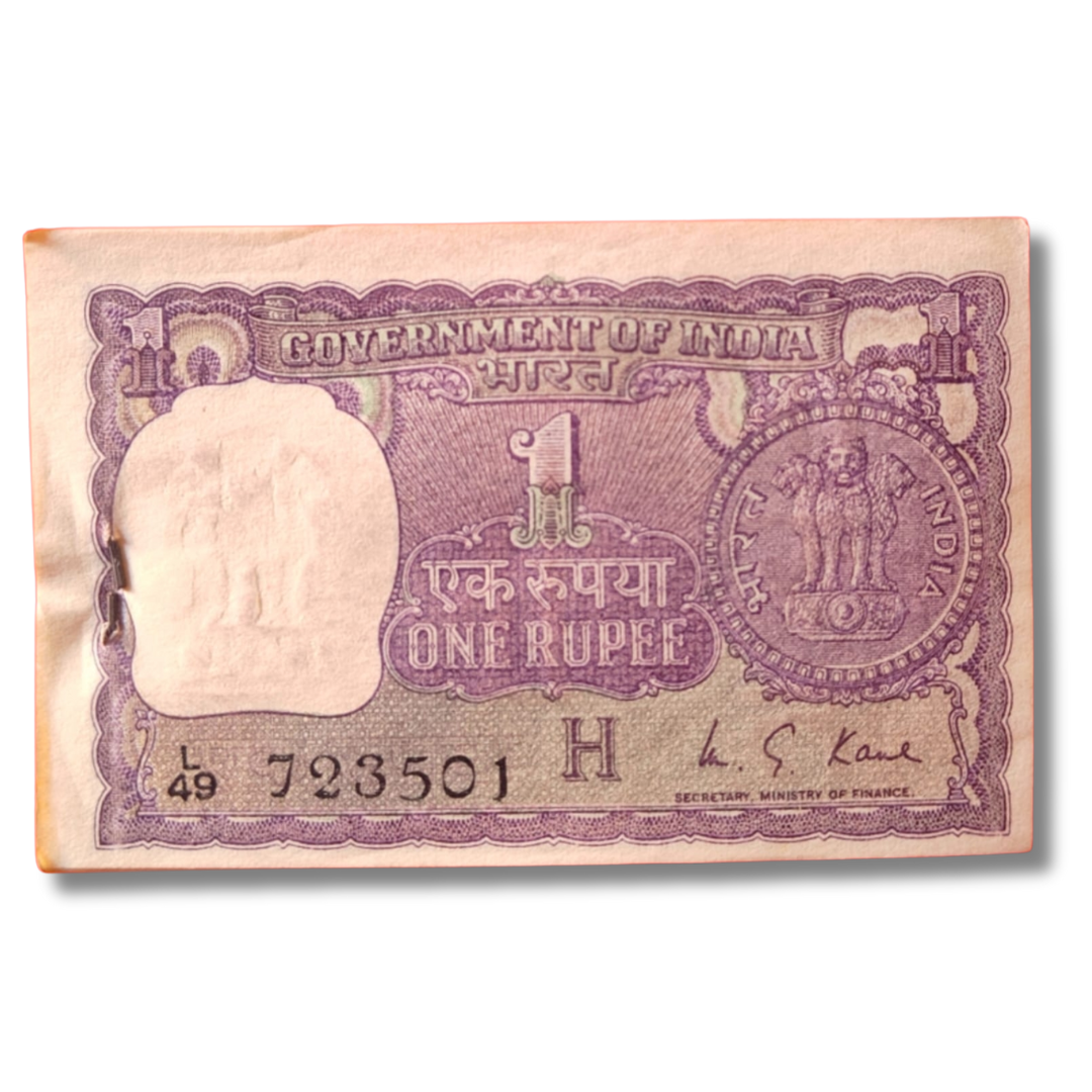 Rs 1 Big Coin Serial Packet – L 49 Prefix | 723501–541 Saibaba Fancy | 1976 M.G. Kaul