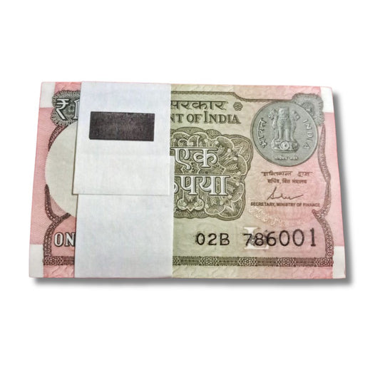 Rs 1 New Note Packet – 786001 to 786100 | Holy Bismillah Number | Chocolate Gem Packet | UNC Condition
