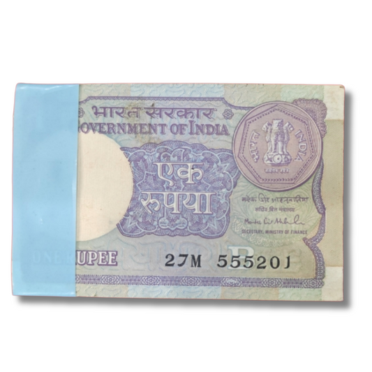 Rs 1 Note Packet – 27M Prefix Serial 555201 | Includes Fancy 555255 Number