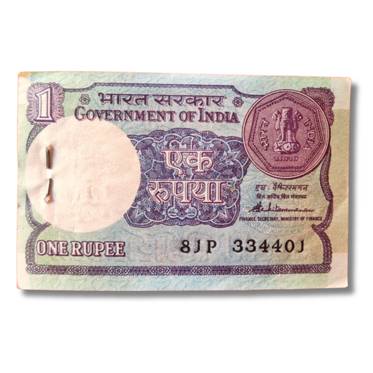 Rs 1 Serial Packet 81P Prefix – Fancy 334433 & 420 | Year 1985 | S. Venkitaramanan | UNC Note