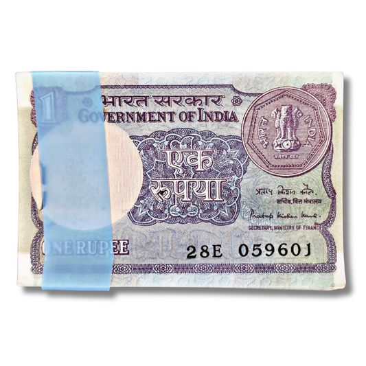 Rs 1 Small Coin Serial Packet – 059601 | Finance Secretary Pratap Kishan Kaul