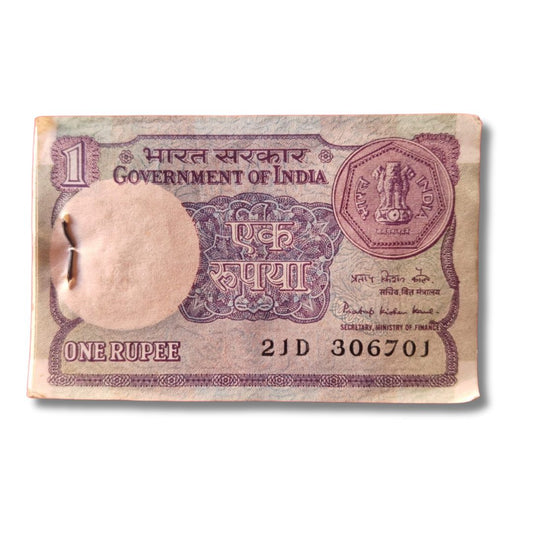 Rs 1 Small Coin Serial Packet – 21D Prefix 306701 Ending 786 | Holy Bismillah Number | Pratap Kishan Kaul 1984 | UNC Condition