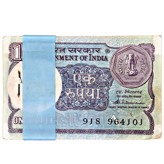 Rs 1 Small Coin Serial Packet – 964101 | 1988 | Finance Secretary S. Vaikatraman