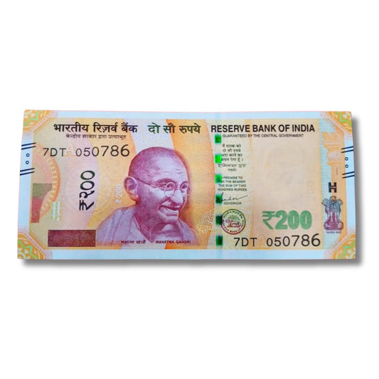 Rs 200 Note – Birthday & Anniversary 05.07.86 + Ending 786 | Holy Number | Shaktikanta Das | GEM UNC


