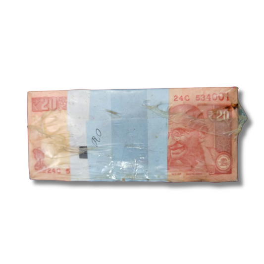 Rs 20 Bank Note – Telescopic Serial 534001 – Rim Issue – Governor Urjit Patel