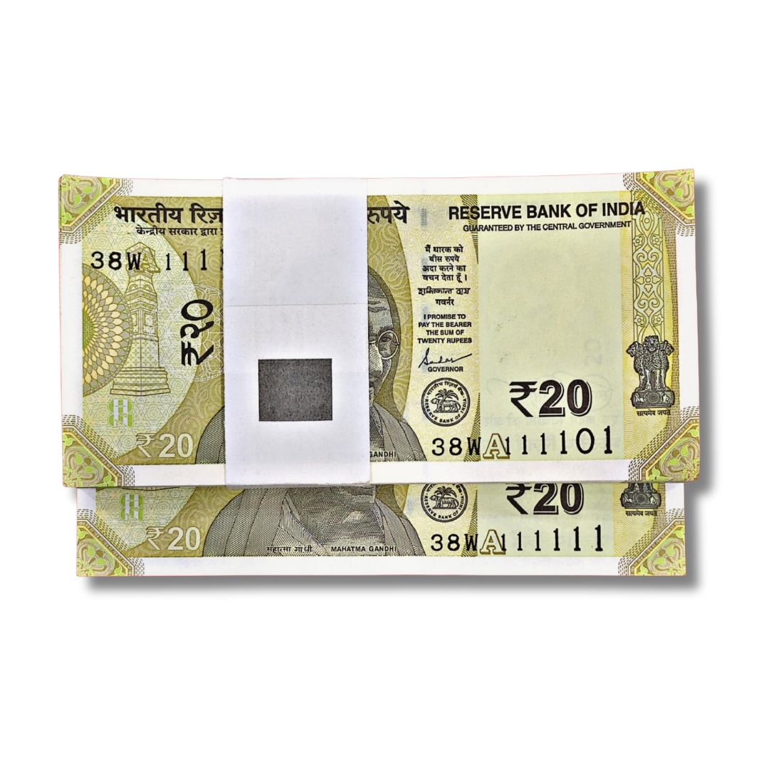 Rs 20 Birthday Serial Packet – 111101 to 111111 | Super Fancy Numbers | Governor Shaktikanta Das