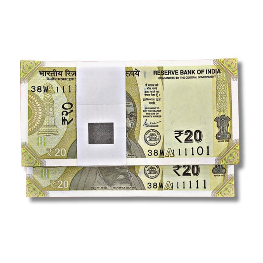 Rs 20 Birthday Serial Packet – 111101 to 111111 | Super Fancy Numbers | Governor Shaktikanta Das