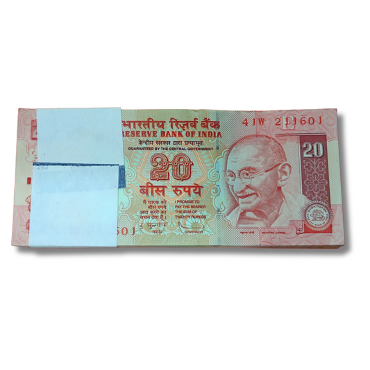 Rs 20 Old Insert Note Packet – Serial 211601 | ‘E’ Insert | Year 2011 | Governor D. Subbarao