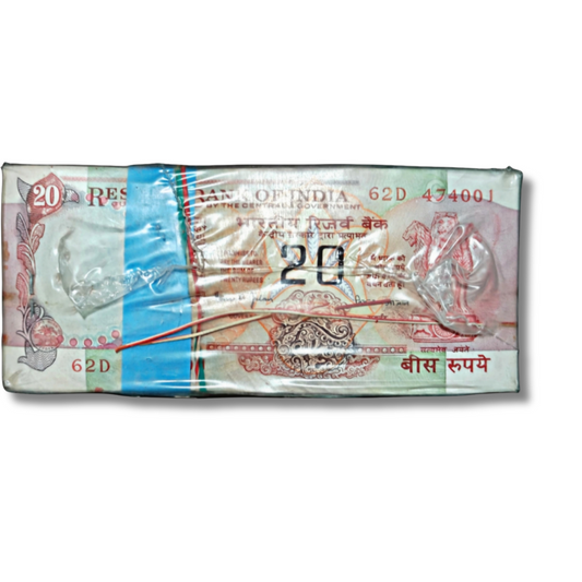 Rs 20 Old Note – Konark Wheel Rim Serial Starting from 474001 (with 474747 note included)