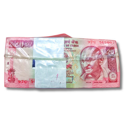Rs 20 Old Note Rim – 10 Packets (1000 Notes) | Governor D. Subbarao