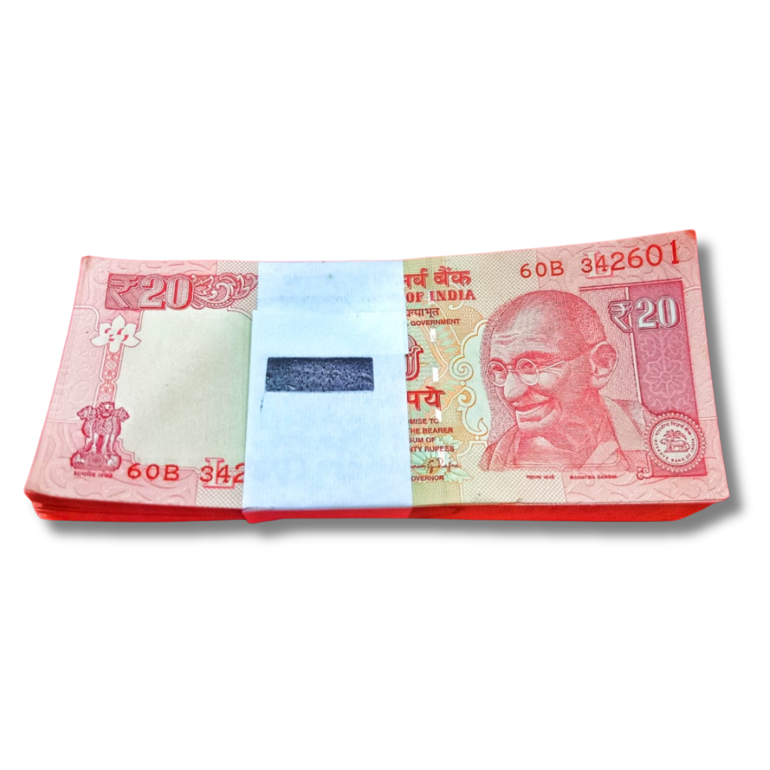 Rs 20 Old Telescopic Note Packet – Prefix 60B | Serial 342601 | Raghuram Rajan