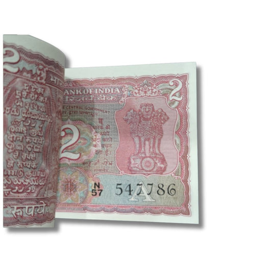 Rs 2 Tiger Note Packet – N 57 Prefix Serial 547701 | Ending 786 Bismillah Number |

