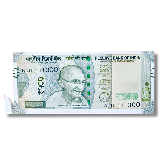Rs 500 Bank Note – Serial 111300 – Extra Paper Arrow Error