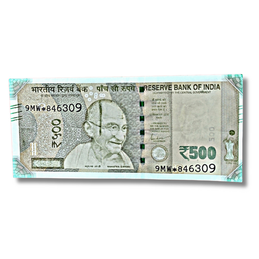 Rs 500 Indian Bank Note – Star Misprint Error – GEM UNC Condition
