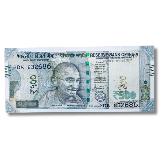 Rs 500 New Note – Serial 832686 Overlapping Print Error