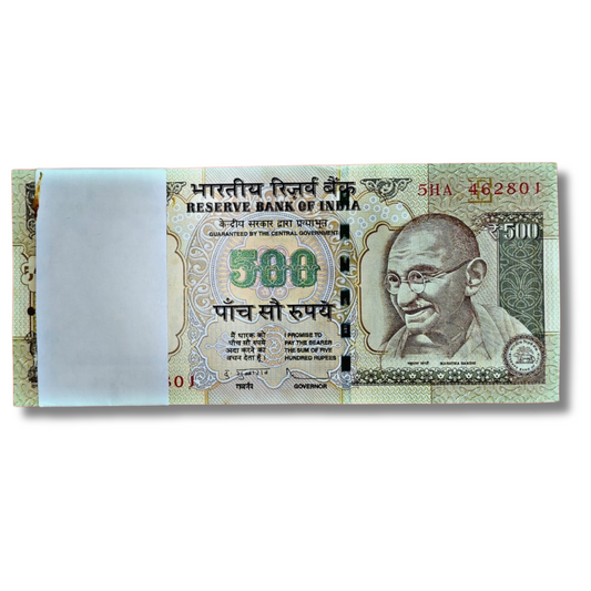 Rs 500 Old Denomination Serial Packet – 100 Notes | Serial 462801 | Governor D. Subbarao | Excellent Condition