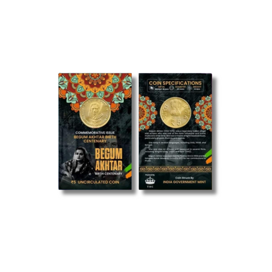 Rs 5 Coin Birth Centenary Of Begum Akhtar Gem UNC Condition With Beautiful Coin Card