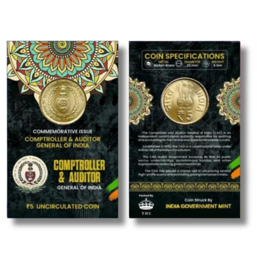 Rs 5 Coin Comptroller Auditor General Of India Gem Unc Condition With Beautiful Coin Card