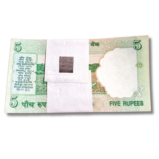 Rs 5 Gandhi Issue Serial Packet – 82D Prefix | Holy 786 Number Series (786001–786100) | Governor D. Subbarao | GEM UNC Condition 
