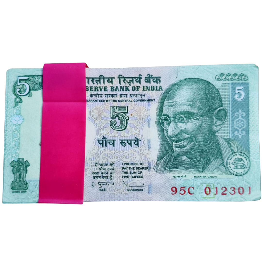 Rs 5 Note Packet – Serial 012301 | Ladder Number 012345 Included