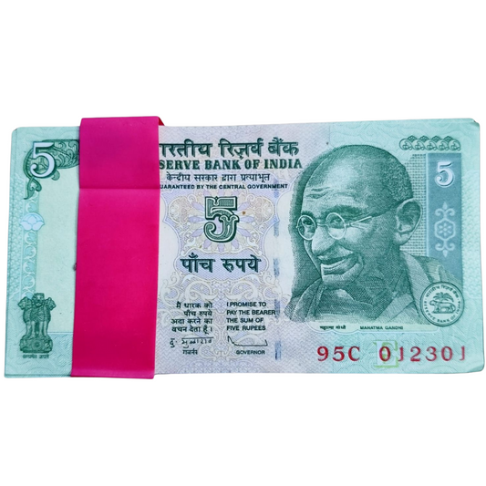 Rs 5 Note Packet – Serial 012301 | Ladder Number 012345 Included